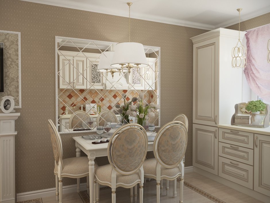 Обои в обеденной комнате
