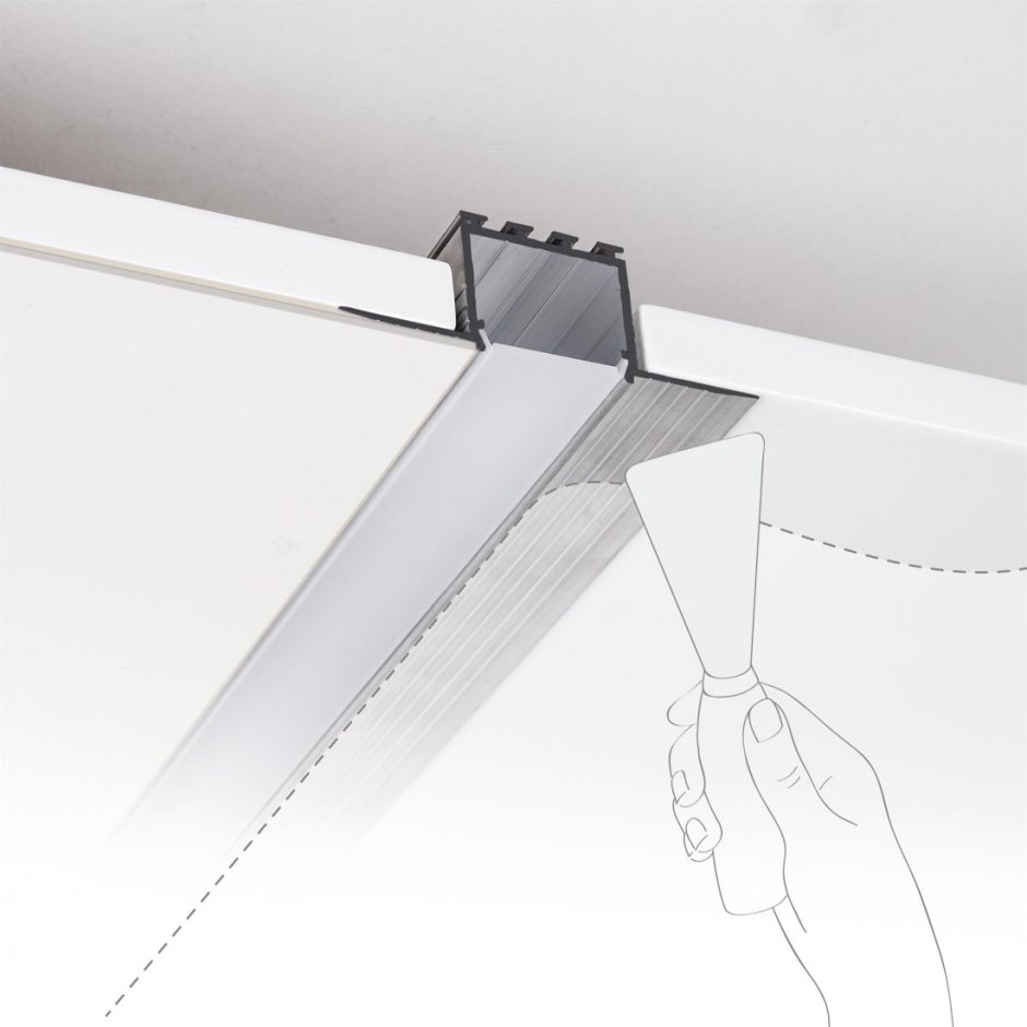 Профиль встроенный Klus-Power- w50h25-f- Hide-2000