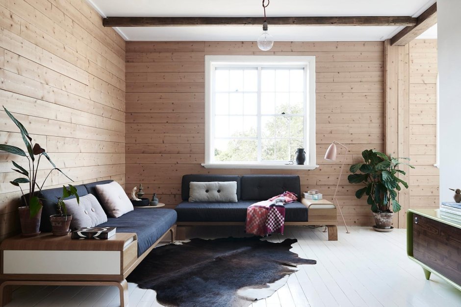 Сканди интерьер вагонка