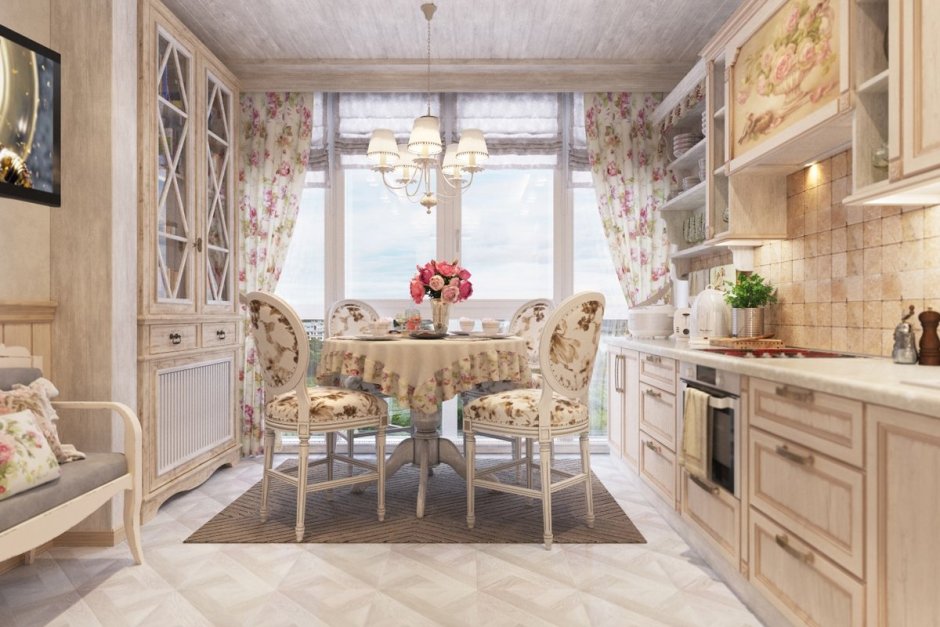 Кухни в стиле шебби Шик и Прованс