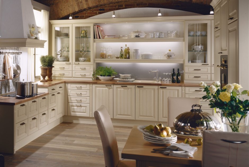 Лавандовая кухня в стиле Прованс