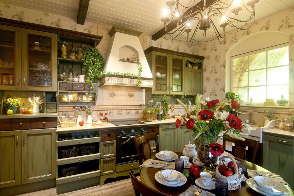 Кухня 6 м2 в стиле Прованс