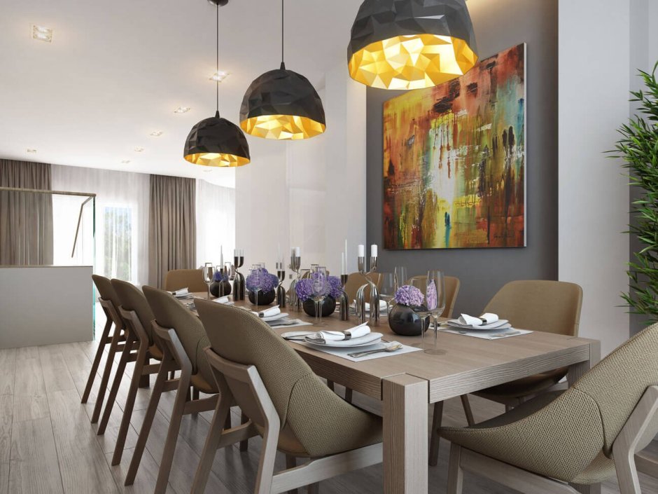 Светильник над обеденной зоной