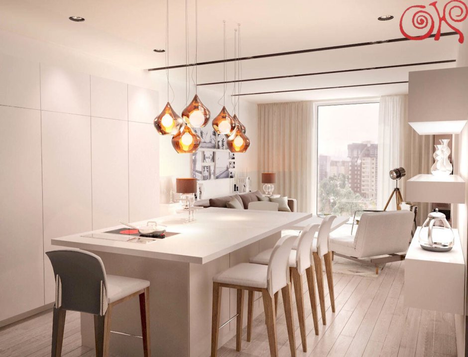 Светильник над обеденной зоной