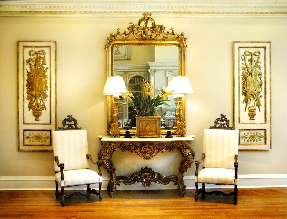 Золотые элементы в интерьере