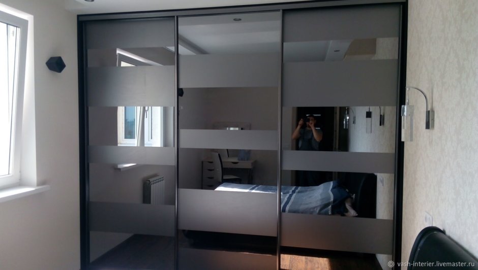 Зеркало графит для шкафа купе