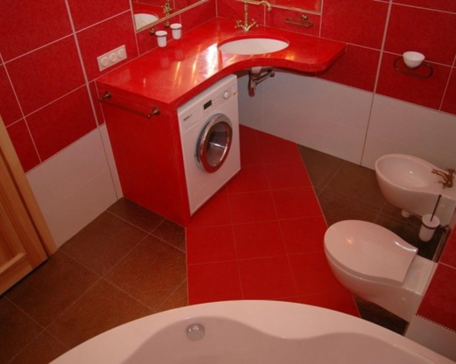 Угловая раковина стиралка