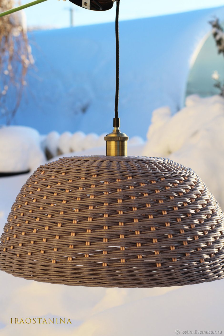 Абажур из лозы