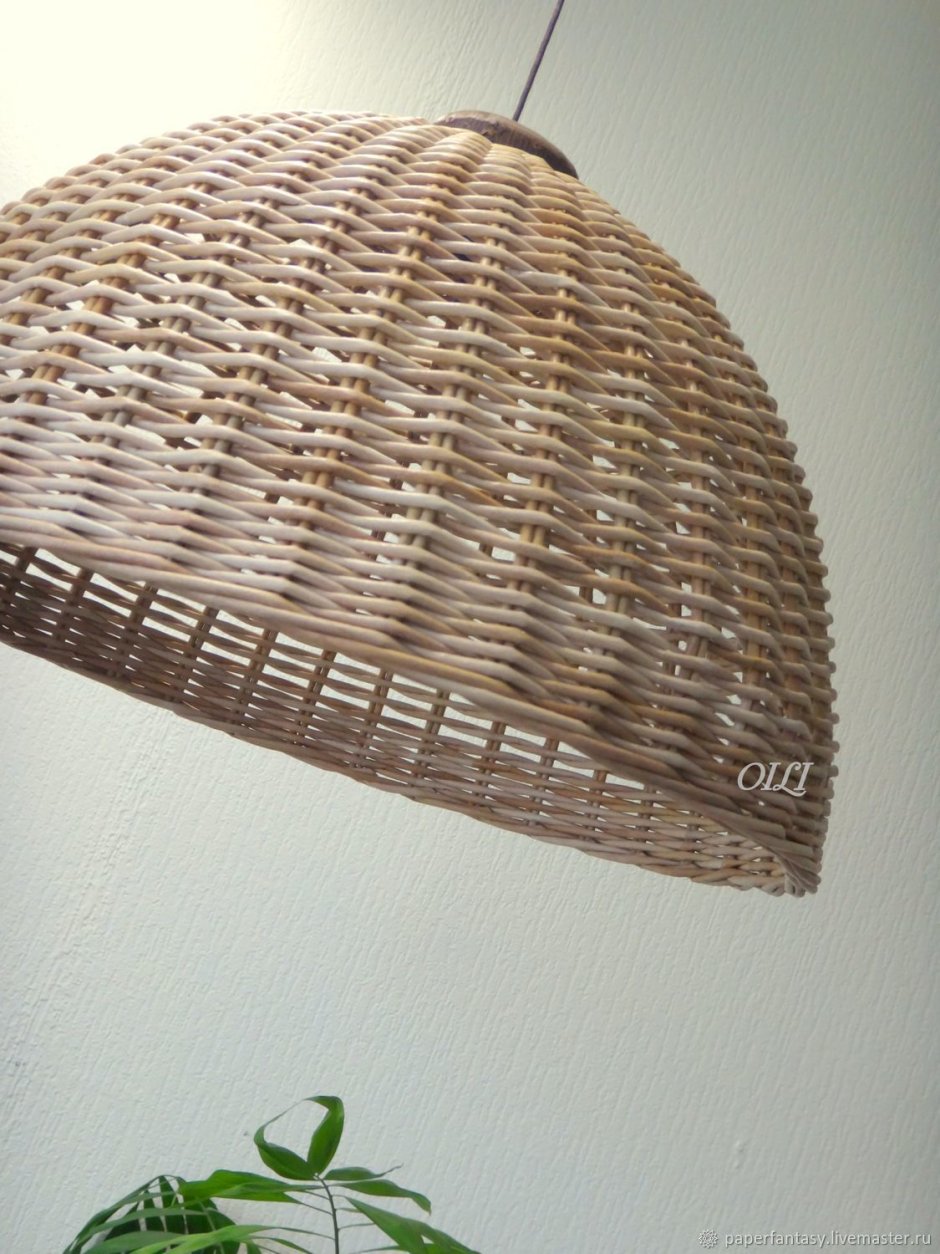 Плетеный абажур