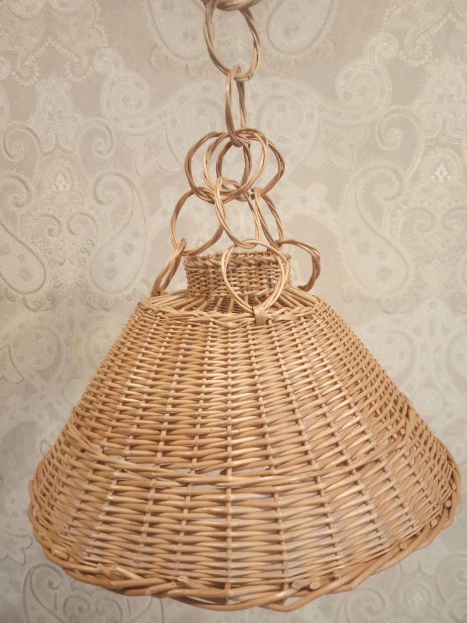 Плетеный абажур икеа