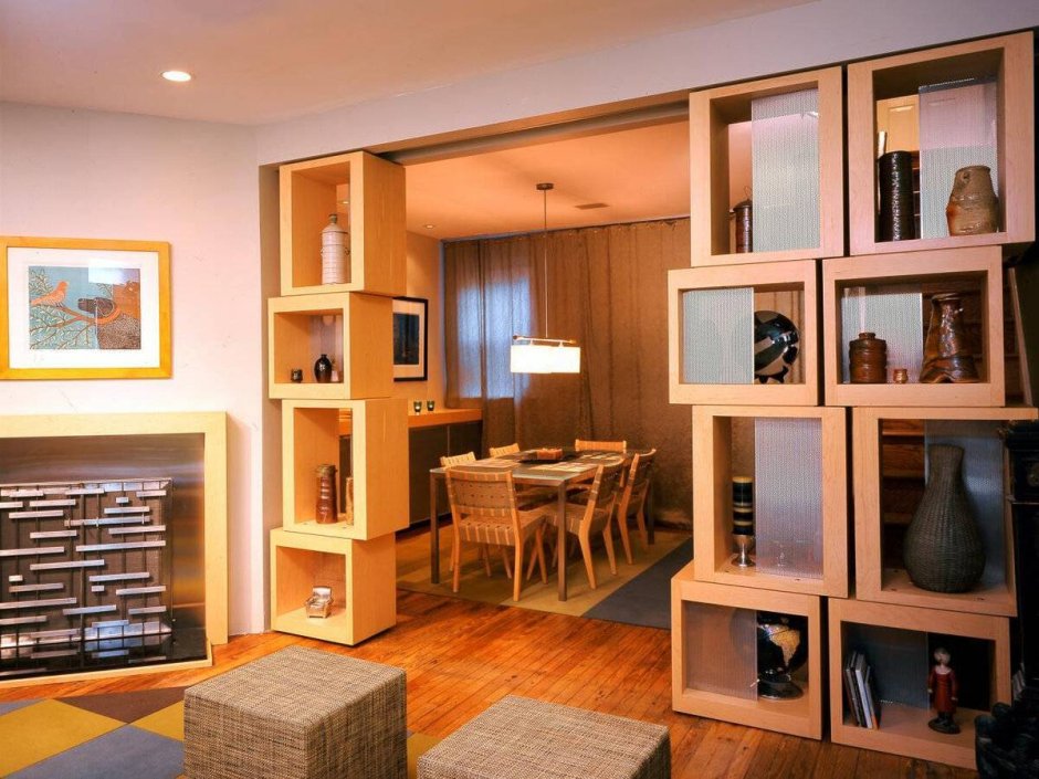 Стеллаж для разделения комнаты на зоны