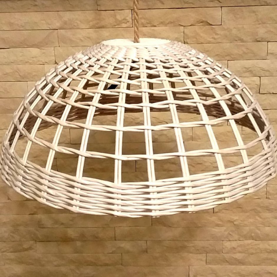 Плетеный абажур квадратный