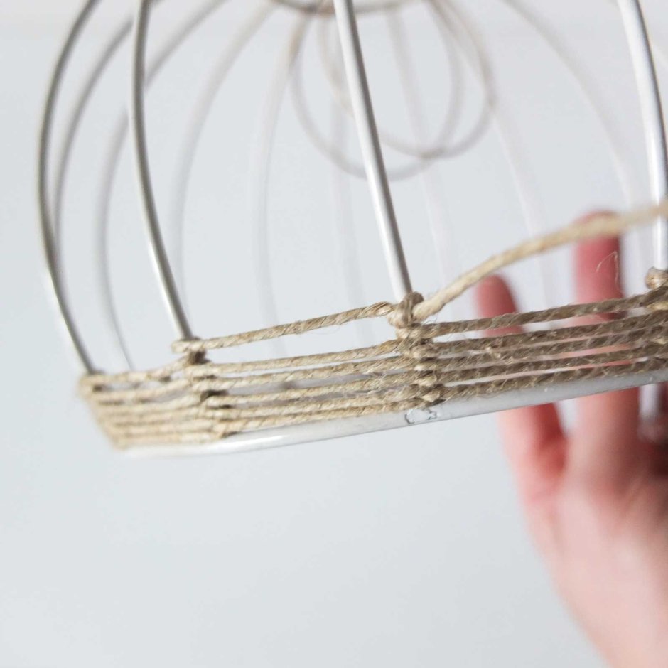 Абажур плетеный из джута