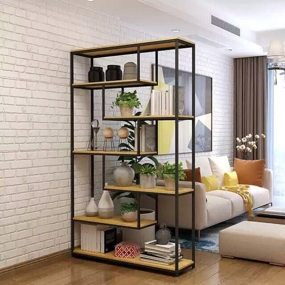 Зонирование стеллажом икеа