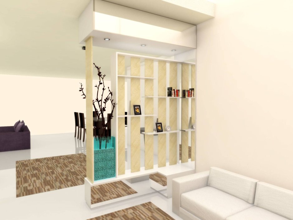 Стеллаж для зонирования комнаты