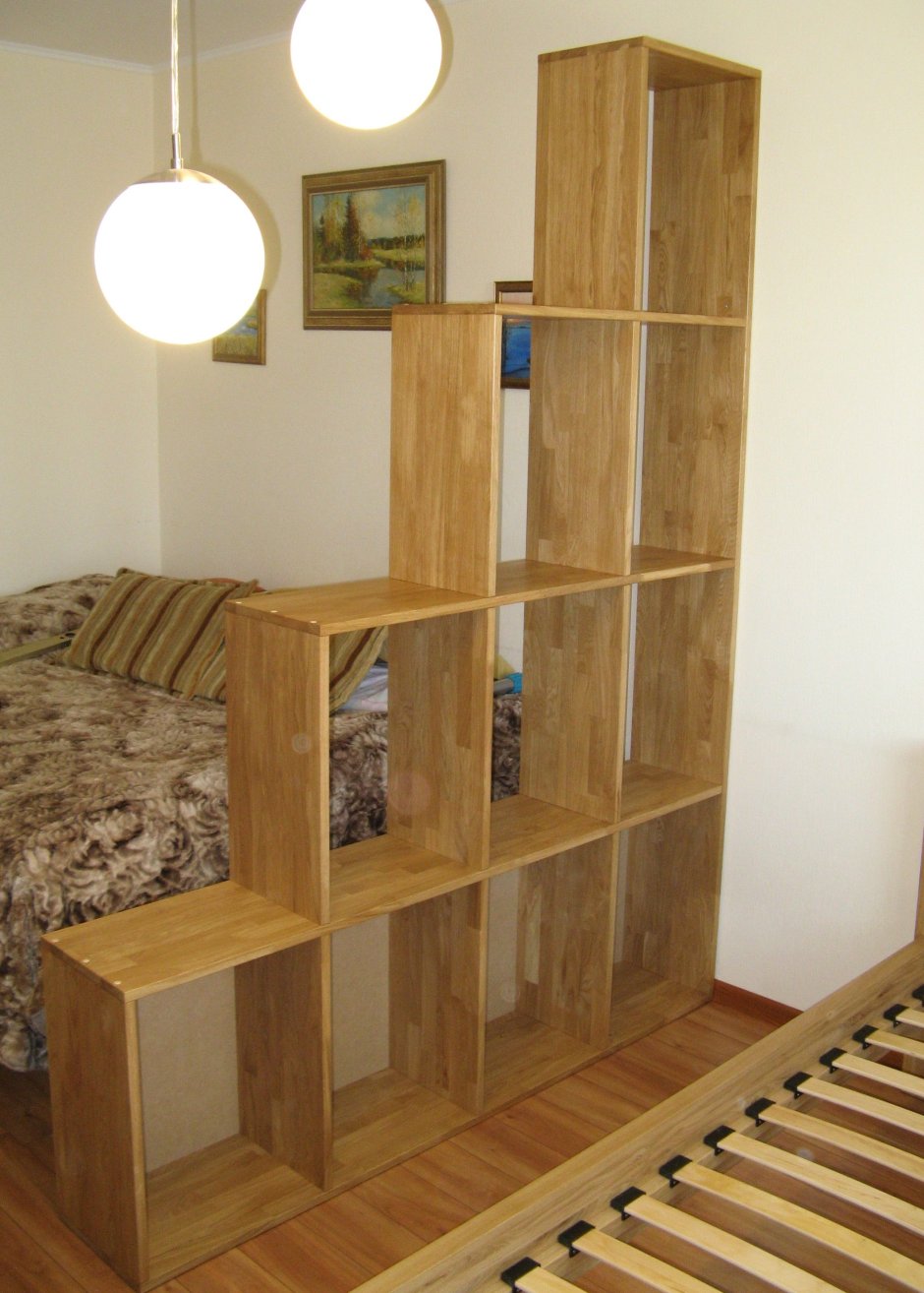 Стеллаж Крит крафт серый/кобальт