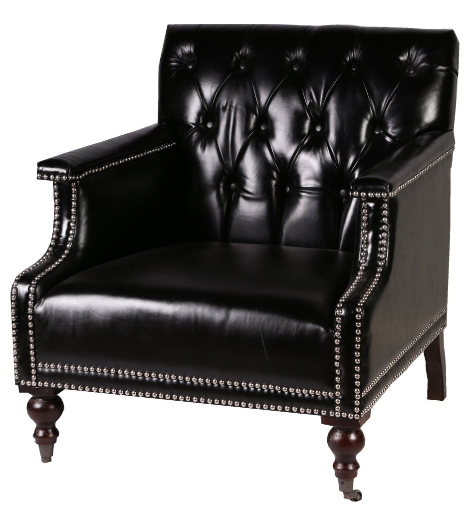 Кресло кожаное арт деко