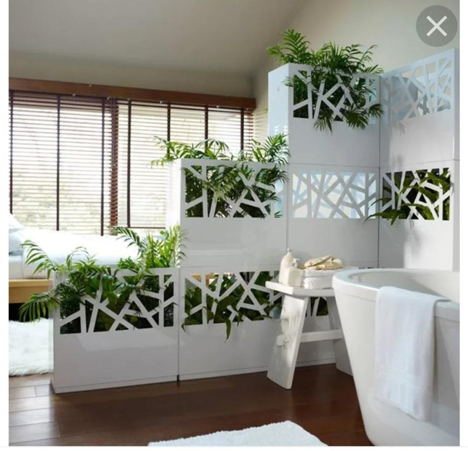 Цветочная перегородка для зонирования