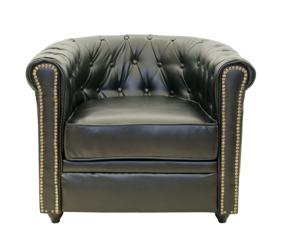 Кресло из кожи karo Black