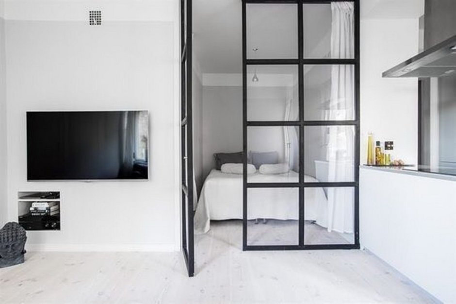 Стеклянные перегородки для зонирования