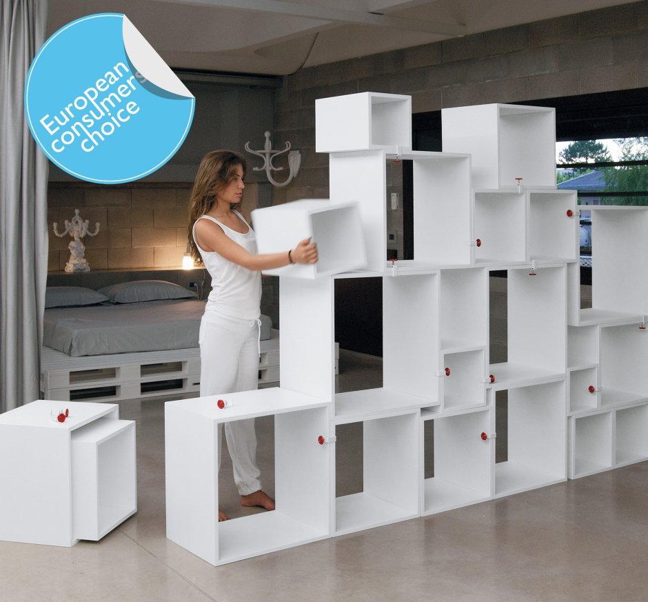 Модульный стеллаж для зонирования