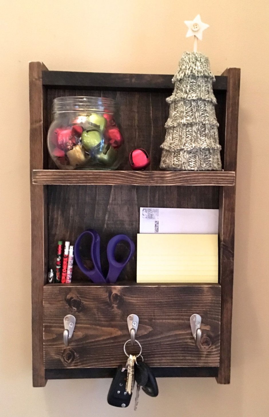 DIY вешалка ключница Фармхауз