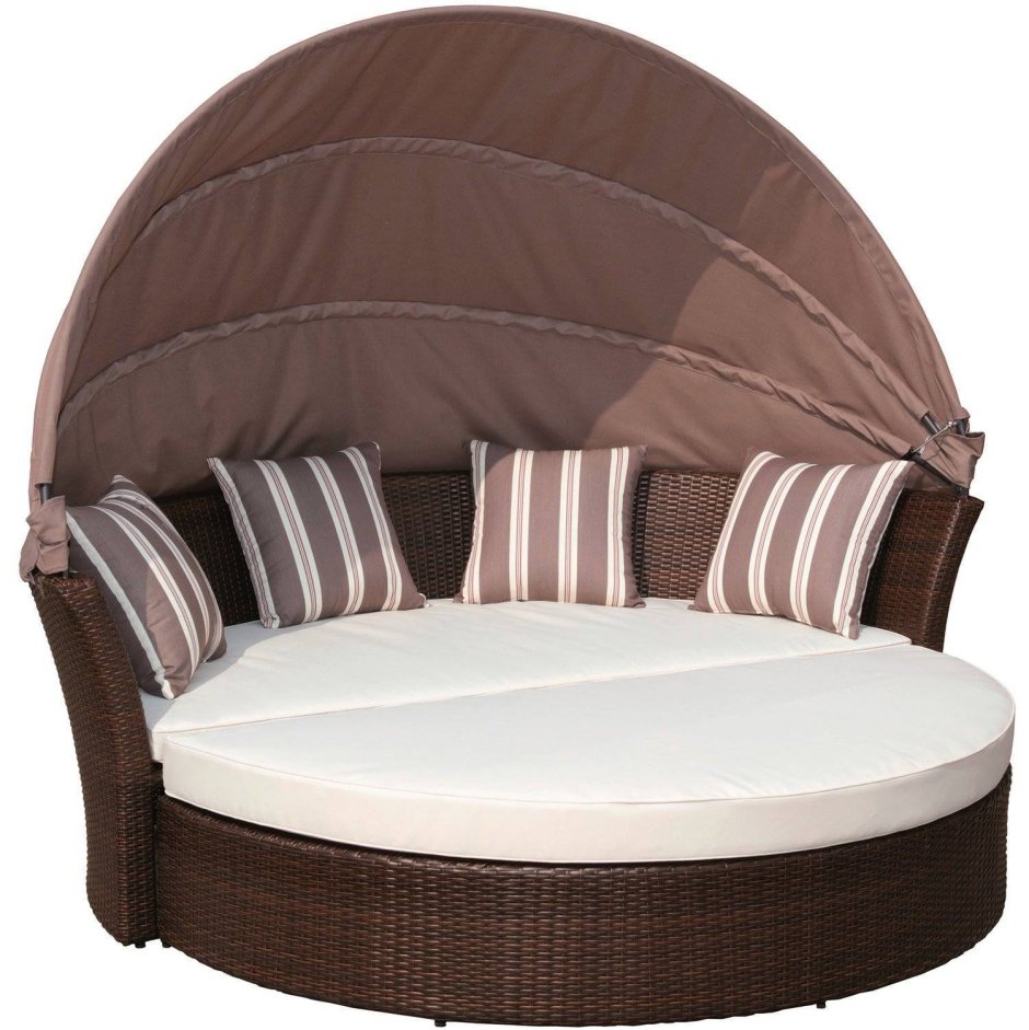 Кровать Lewistown из искусственного ротанга с крышей 215х198см