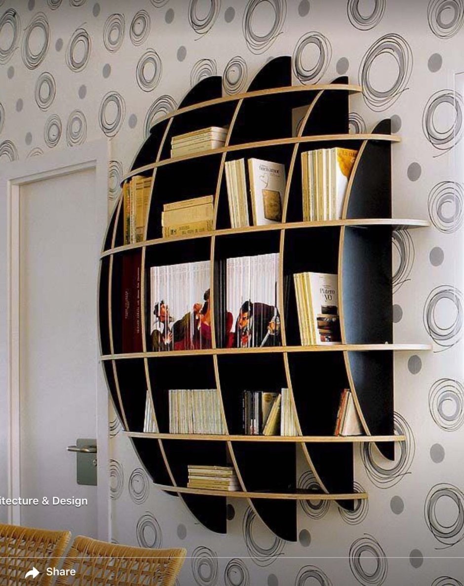 Круглая полка на стену