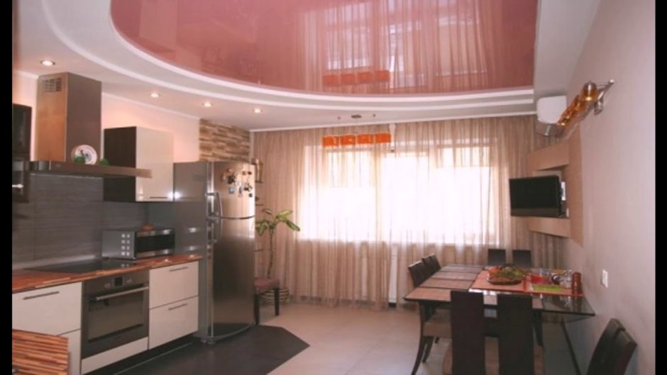 Потолок гипсокартон кухня