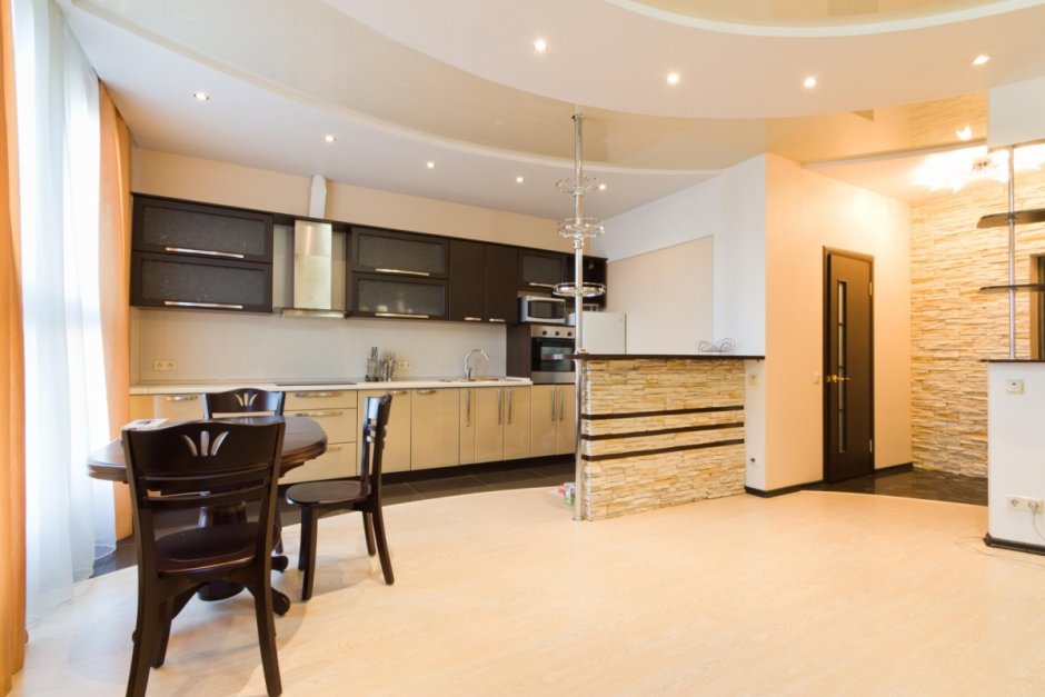 Потолки из гипсокартона для кухни