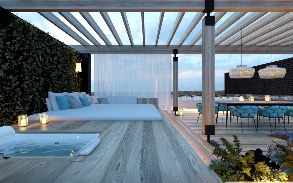 Освещение эксплуатируемой кровли