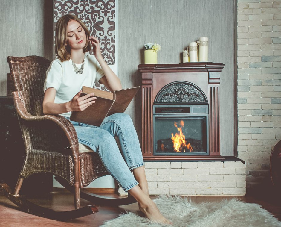 Фотосессия с камином