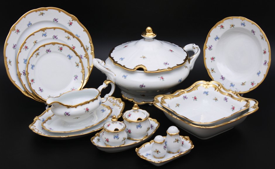 Веймар Мейсенский цветок сервиз