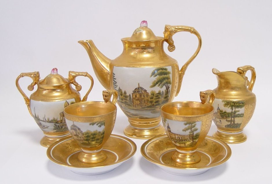 Императорский фарфор рококо чайный сервиз