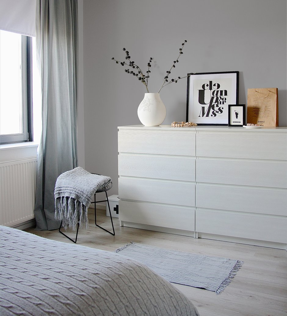 Malm МАЛЬМ комод с 4 ящиками, белый80x100 см