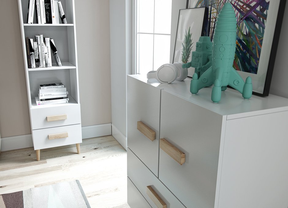 Комод в скандинавском стиле на ножках