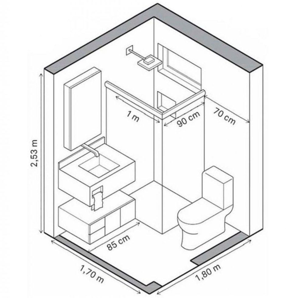 Схема душевая ванна эргономика