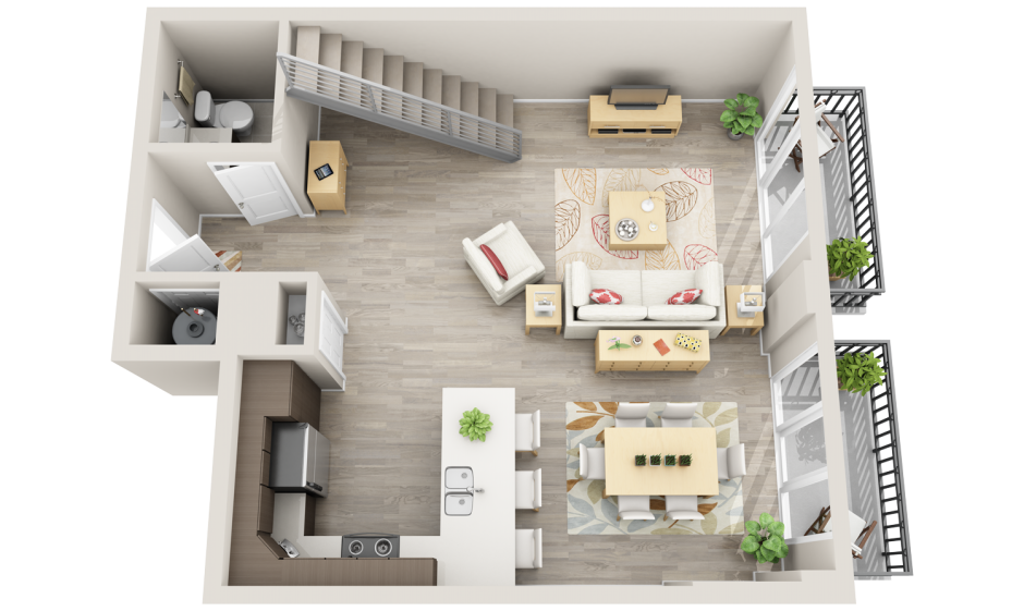 План квартиры вид сверху