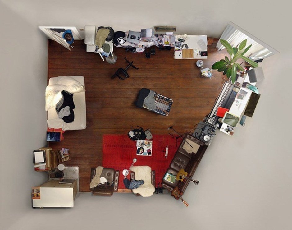Комната вид сверху