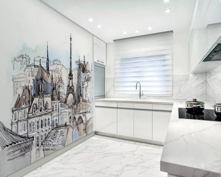 Фотообои на кухню абстракция