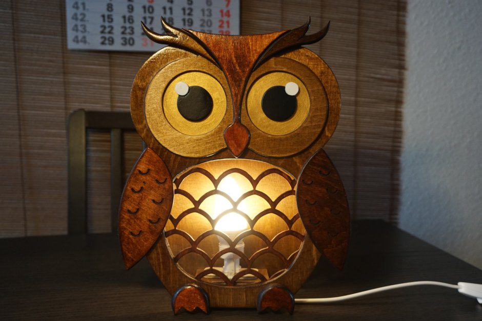 Сова ночник из фанеры