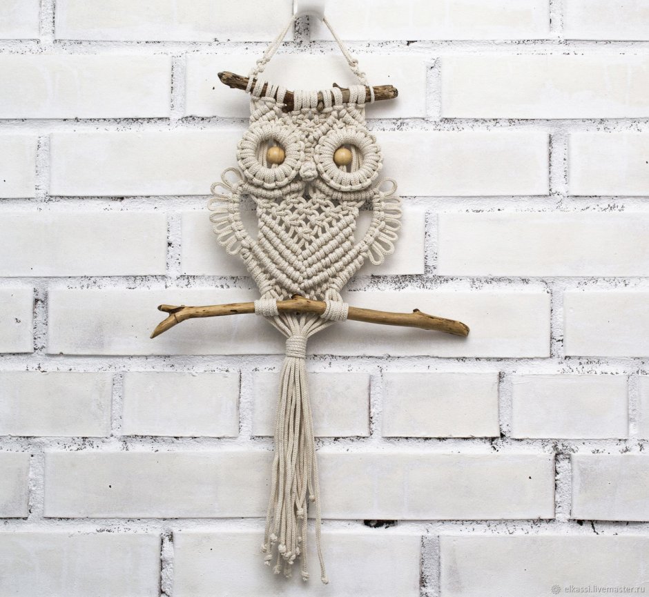 Сова микромакраме