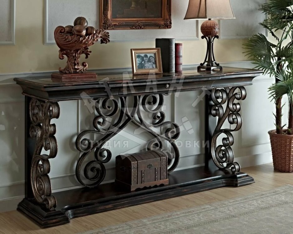 Консольный столик кованый