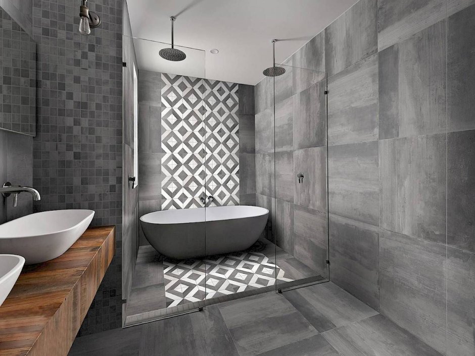 Серая глянцевая плитка