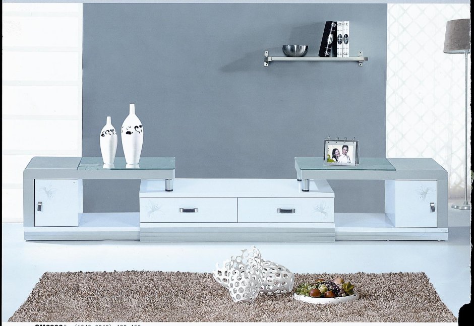 Тумба белая длинная