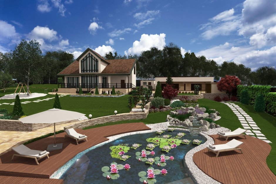 Загородный дом с огородом