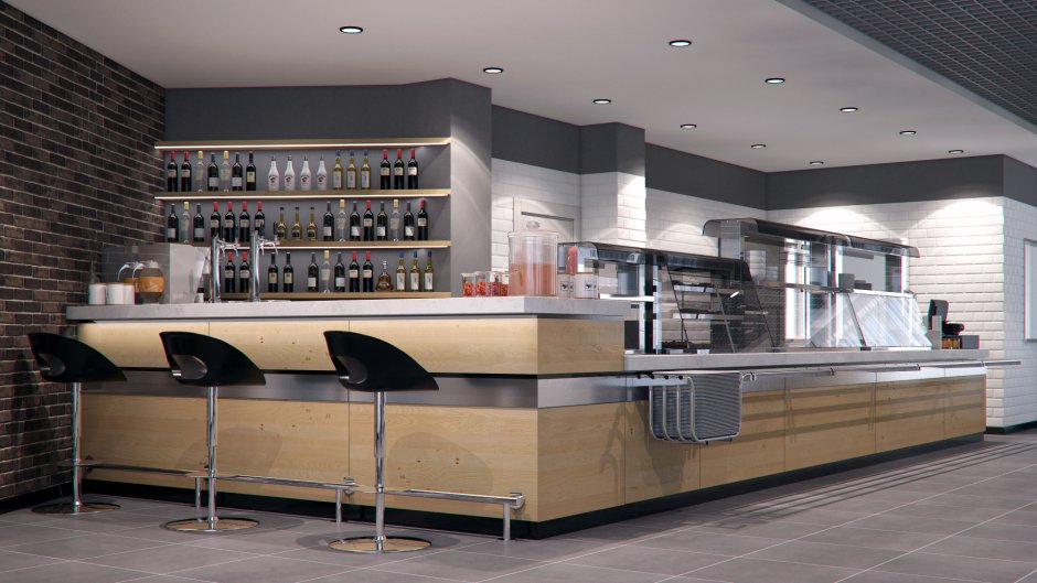 Современное придорожное кафе