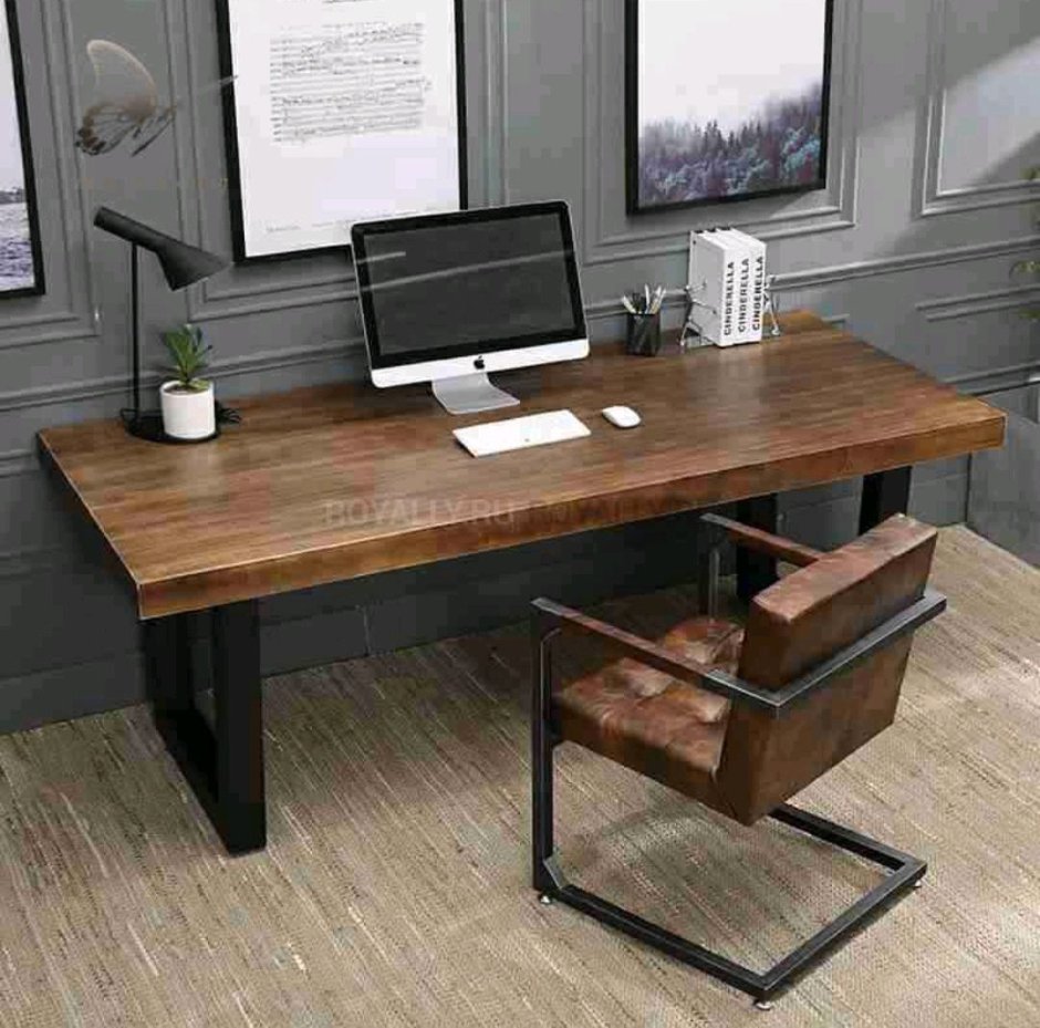 Компьютерный стол лофт Loft Wood Studio