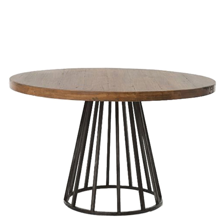 Круглый столик в стиле лофт