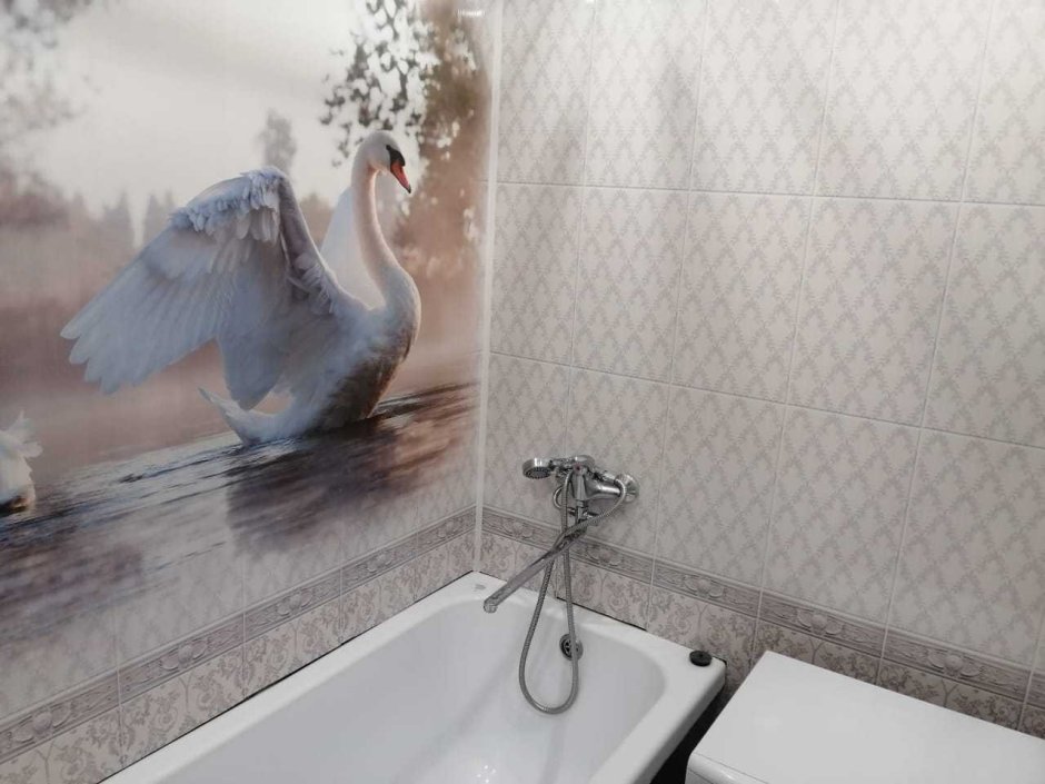 Панели для ванной комнаты лебеди